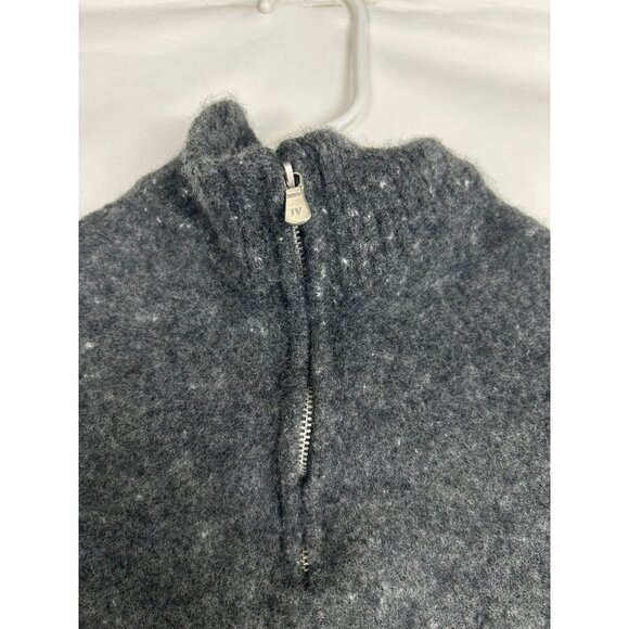 Jack Victor Boy S/P Gray Wool & Cashmere Blend Half-Zip Sweater - Picture 11 of 12